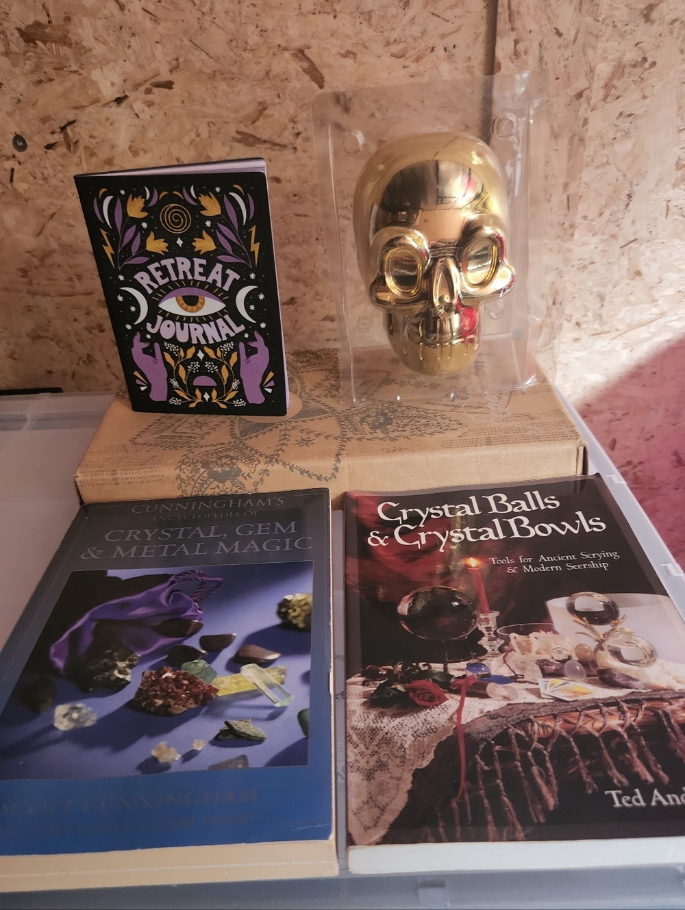 collection of spiritual items And Books Journal